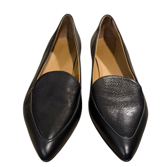 Everlane modern point flats Blk Leather 10.5 business casual dress shoes classy - Picture 4 of 8